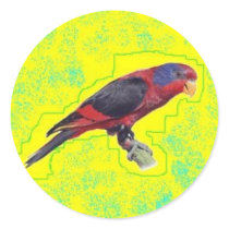 Red Parrot stickers