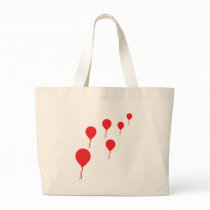 red party balloons icon tote bags