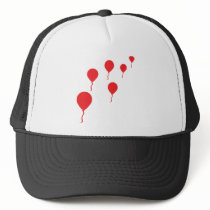 red party balloons icon mesh hat