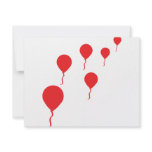 red party balloons icon invitation