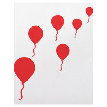 red party balloons icon letterhead