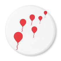 red party balloons icon magnets