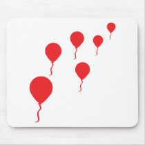 red party balloons icon mousepad