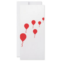 red party balloons icon full color rack card
