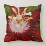 Red Passion Flower Pillow pillows
