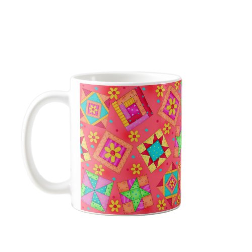 Quilt Patchwork Design on Mug