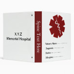 red patient's medical record book binders
