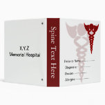 red patient's medical record book binders