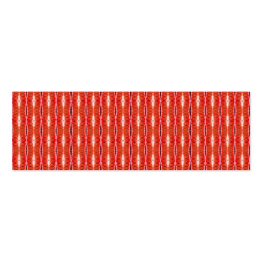 red pattern bookmark business card template (back side)