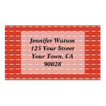 red pattern business cards