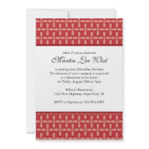 Red Pattern Corporate Invitations