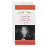 red pattern graduation photo cards
