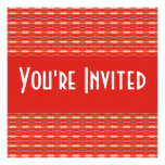 Red pattern invitations