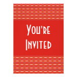 Red pattern invitations
