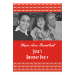 Red pattern invitations