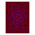 Red Patterned Psychedelic posters
