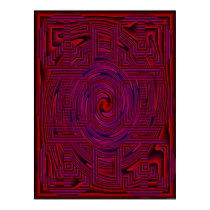 Red Patterned Psychedelic posters by artispower Red Patterned Psychedelic posters