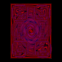 Red Patterned Psychedelic posters