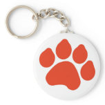 Red Paw Print Keychain