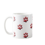 Red Paw Print Mug