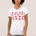 RED PAW PRINTS t-shirts