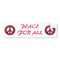 red peace for all bumper sticker bumper stickers by wreathmanbob red peace for all bumper sticker bumper stickers