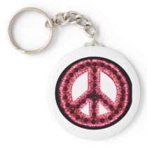 red peace keychain