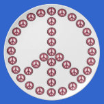Red Peace Plate plates