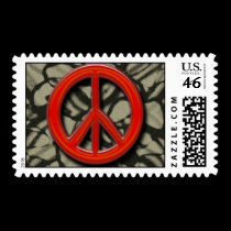 red peace stamps