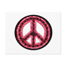 red peace postcard