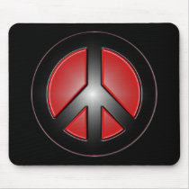 red peace sign mousepads by bashaa red peace sign mousepads