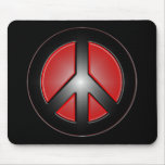red peace sign mousepads