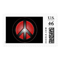 red peace sign postage by bashaa red peace sign postage