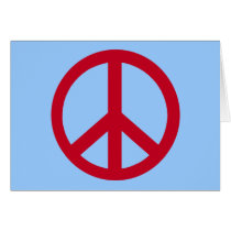 Red Peace Sign Products cards