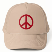 Red Peace Sign Products hats by Scarebaby Red Peace Sign Products hats