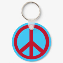 Red Peace Sign Products keychains