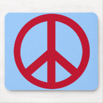 Red Peace Sign Products mousepads