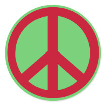 Red Peace Sign Products stickers by Scarebaby Red Peace Sign Products stickers