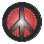 red peace sign round stickers