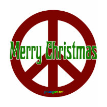 Red Peace sign with Merry Christmas t-shirts by groovy_christmas Red Peace sign with Merry Christmas t-shirts