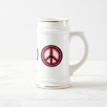 Red Peace Stein mugs