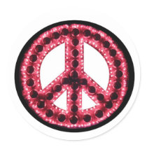 red peace sticker