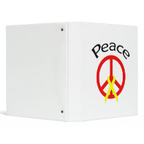 Red Peace Word & Ribbon Binder
