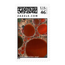 Red Pebbles Postage Stamp