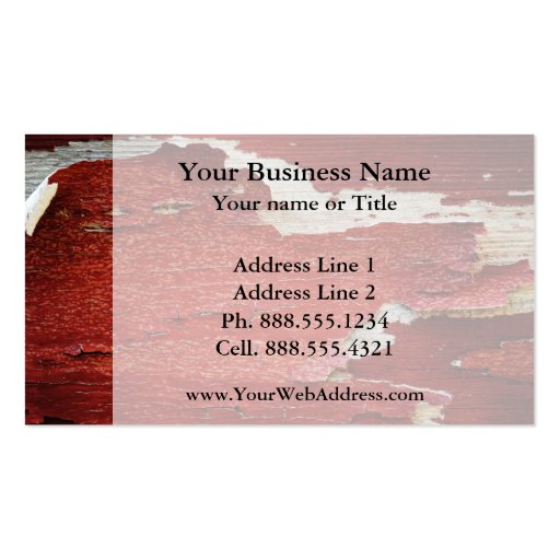 Red Peeling Paint Texture Business Card Templates