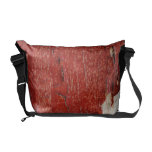 Red Peeling Paint Texture Messenger Bags