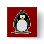Red penguin button