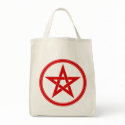 Red Pentacle Pentagram bags by triplegoddess Red Pentacle Pentagram bags