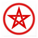 Red Pentacle Pentagram posters by triplegoddess Red Pentacle Pentagram posters