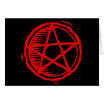 Red Pentagram Card